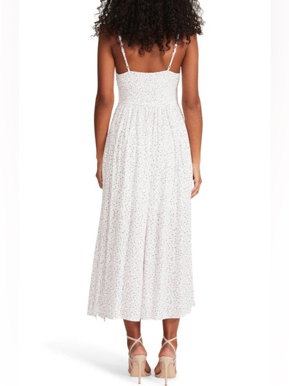 BB Dakota Sunday’s Best Floral Maxi Dress Babydoll White Purple Med Romantic - Picture 2 of 11